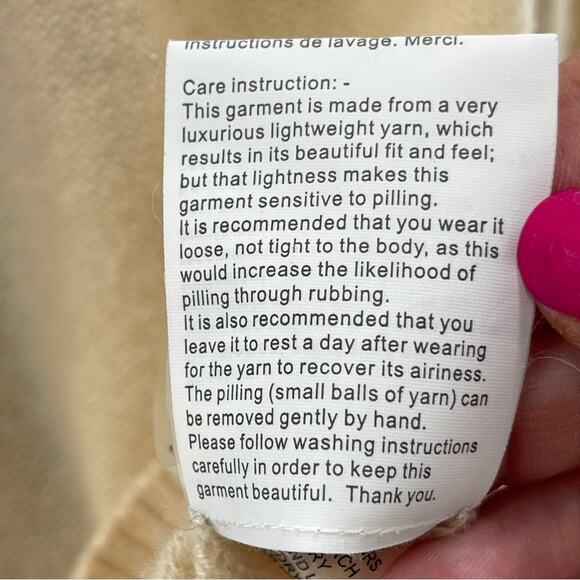 Magaschoni Colorblock 100% Cashmere Crewneck Asymetrical Lightweight Sweater - Picture 11 of 13